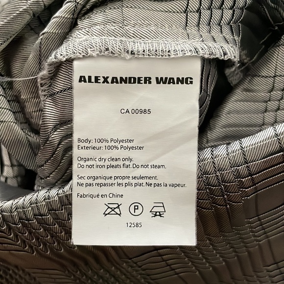 Alexander Wang Gray Plaid Pleated Dress - Picture 8 of 8